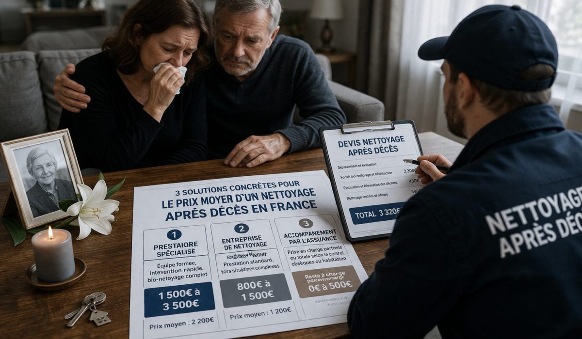 Consultation avec une entreprise spécialisée sur le prix moyen d’un nettoyage après décès en France
