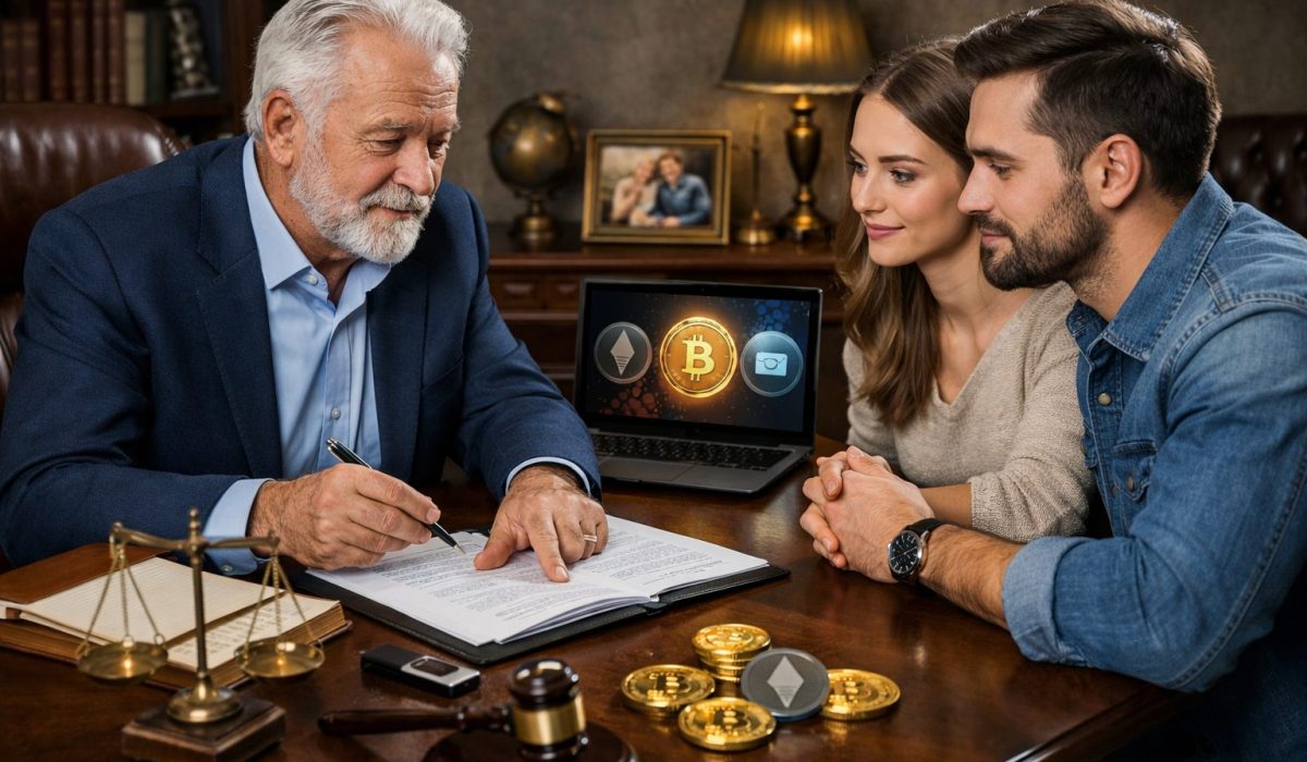 Transmission légale de cryptomonnaies dans le cadre d’un héritage avec notaire, héritiers et documents de succession