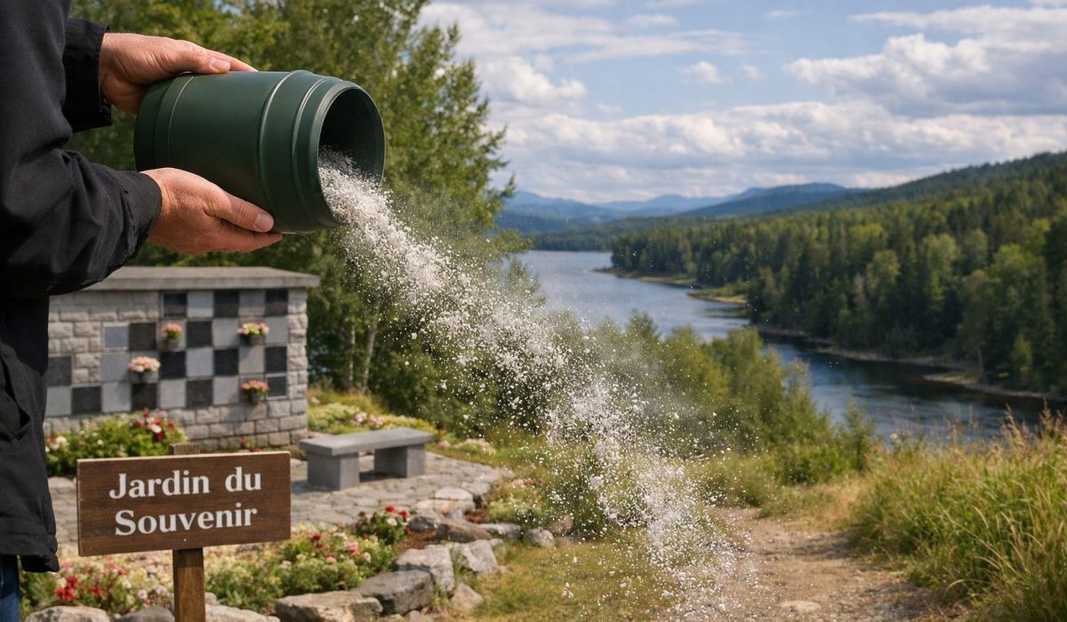 Dispersion des cendres dans un lieu naturel près d’un jardin du souvenir en France