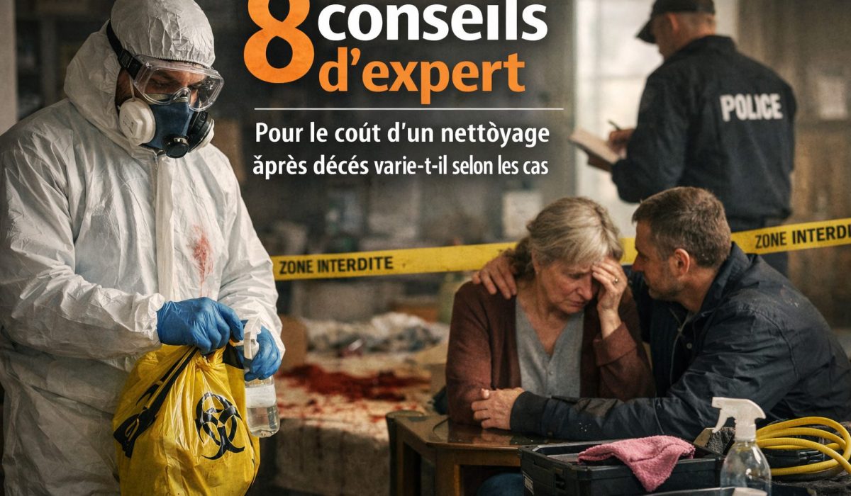 Technicien spécialisé en nettoyage après décès dans un logement, image illustrative sur le coût variable d’une intervention selon les cas