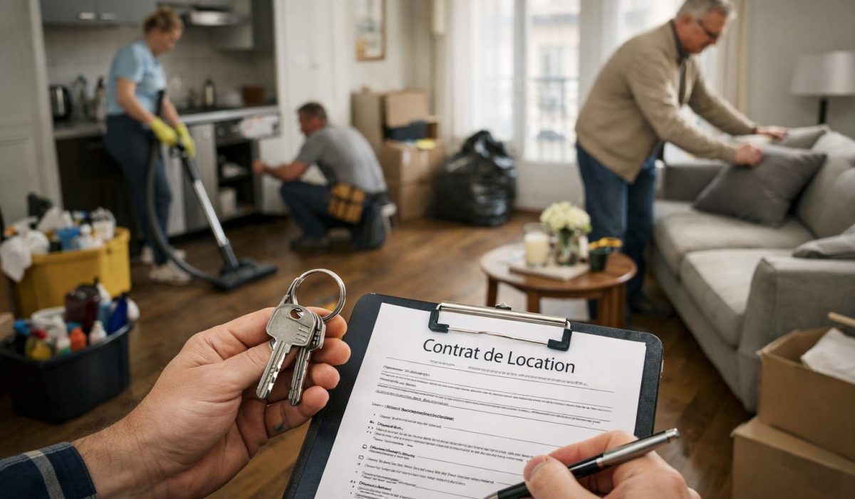 Appartement en cours de préparation pour une remise en location après décès avec nettoyage, aménagement et dossier locatif