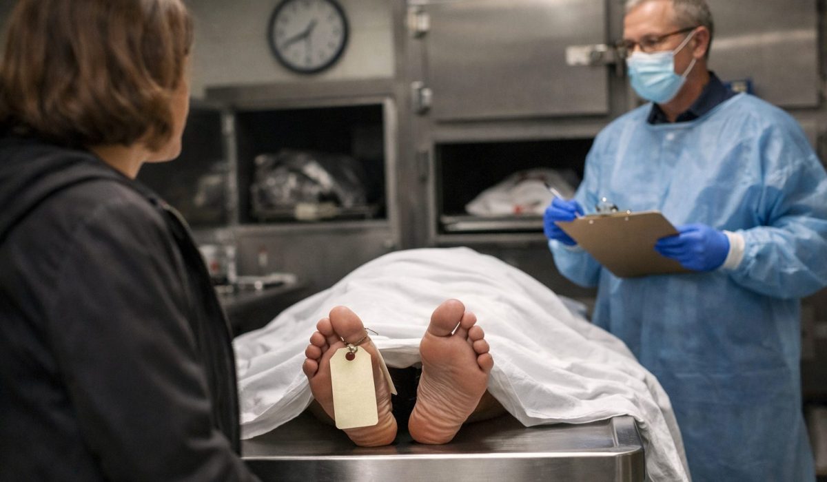 Temps de récupération du corps après une autopsie dans un service médico-légal